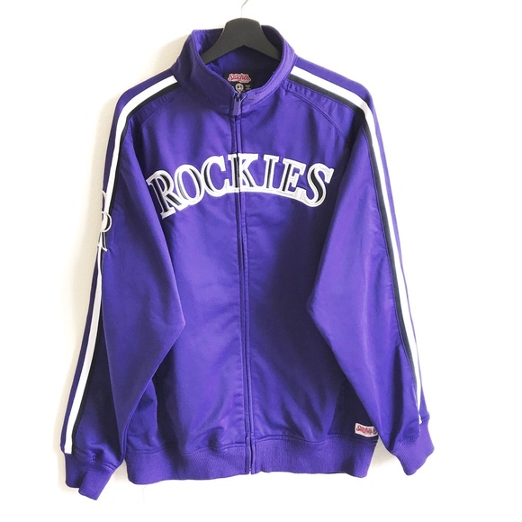 Stitches Other - Colorado Rockies Stitches MLB Purple Zip Jacket